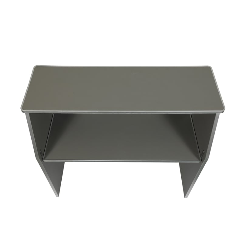 Pemberly Row 4' Slate Gray Laminate Foldable Portable Event Bar