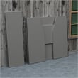Pemberly Row 4' Slate Gray Laminate Foldable Portable Event Bar