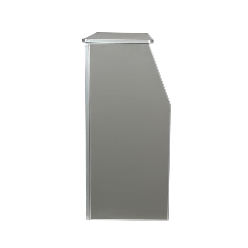 Pemberly Row 4' Slate Gray Laminate Foldable Portable Event Bar