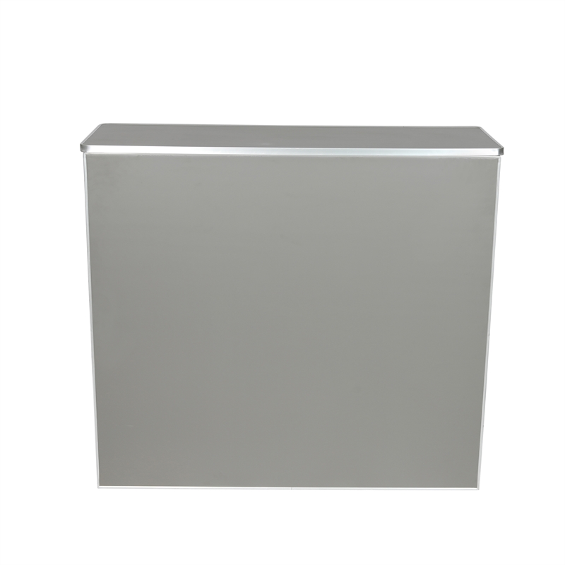 Pemberly Row 4' Slate Gray Laminate Foldable Portable Event Bar