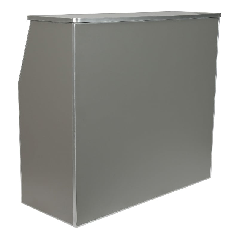 Pemberly Row 4' Slate Gray Laminate Foldable Portable Event Bar