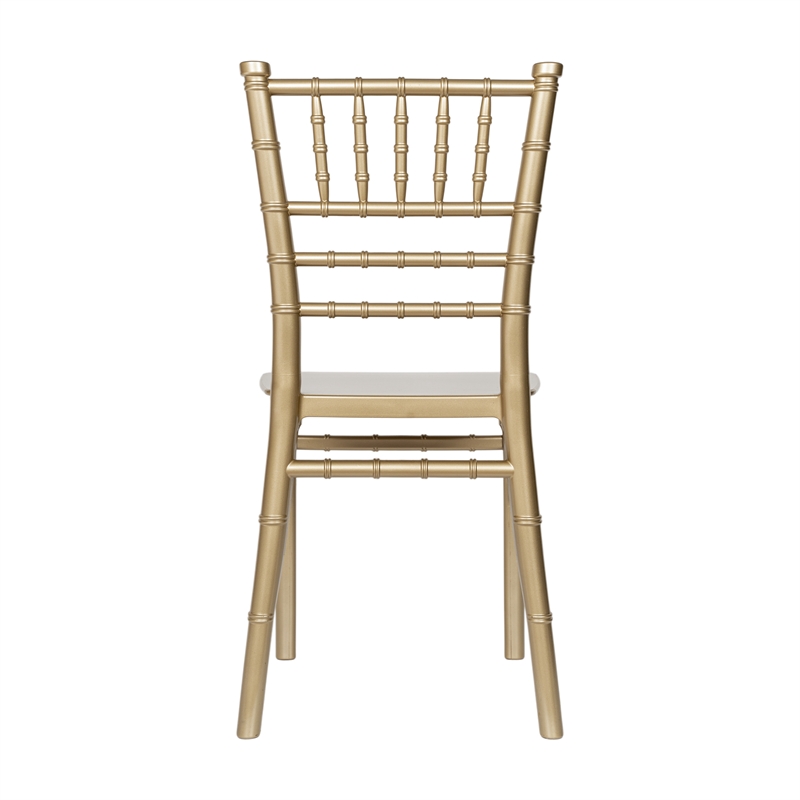 Pemberly Row Child's Classic Resin Chiavari Chair for All Occasions in Gold