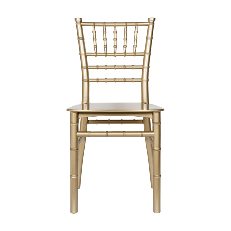 Pemberly Row Child's Classic Resin Chiavari Chair for All Occasions in Gold