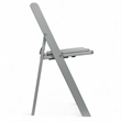 Pemberly Row Kids Gray Resin Folding Chair with Waterproof Padded Seat