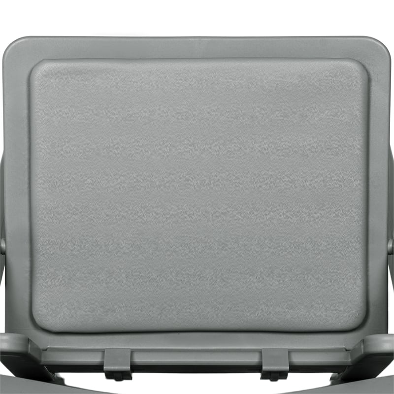 Pemberly Row Kids Gray Resin Folding Chair with Waterproof Padded Seat