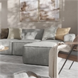 Pemberly Row 4 Piece Modular Sectional Sofa with Ottoman in Gray