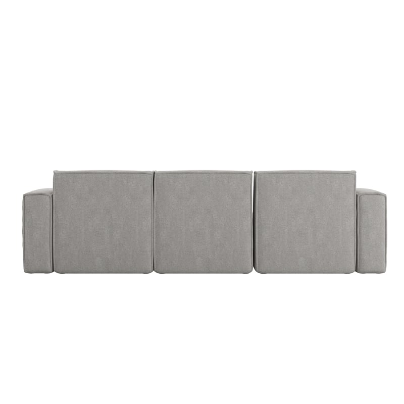 Pemberly Row 4 Piece Modular Sectional Sofa with Ottoman in Gray