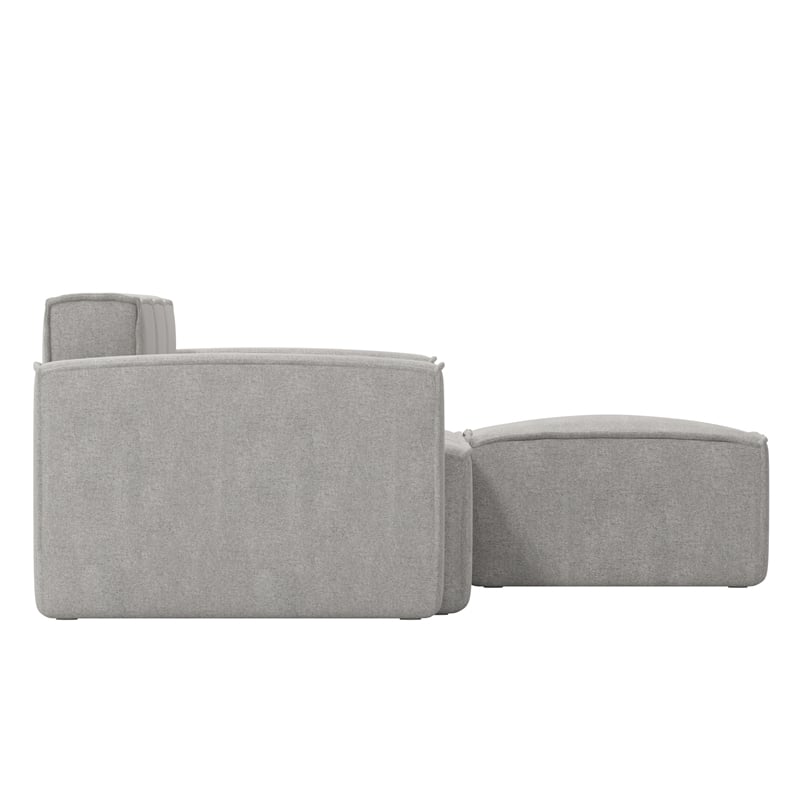 Pemberly Row 4 Piece Modular Sectional Sofa with Ottoman in Gray