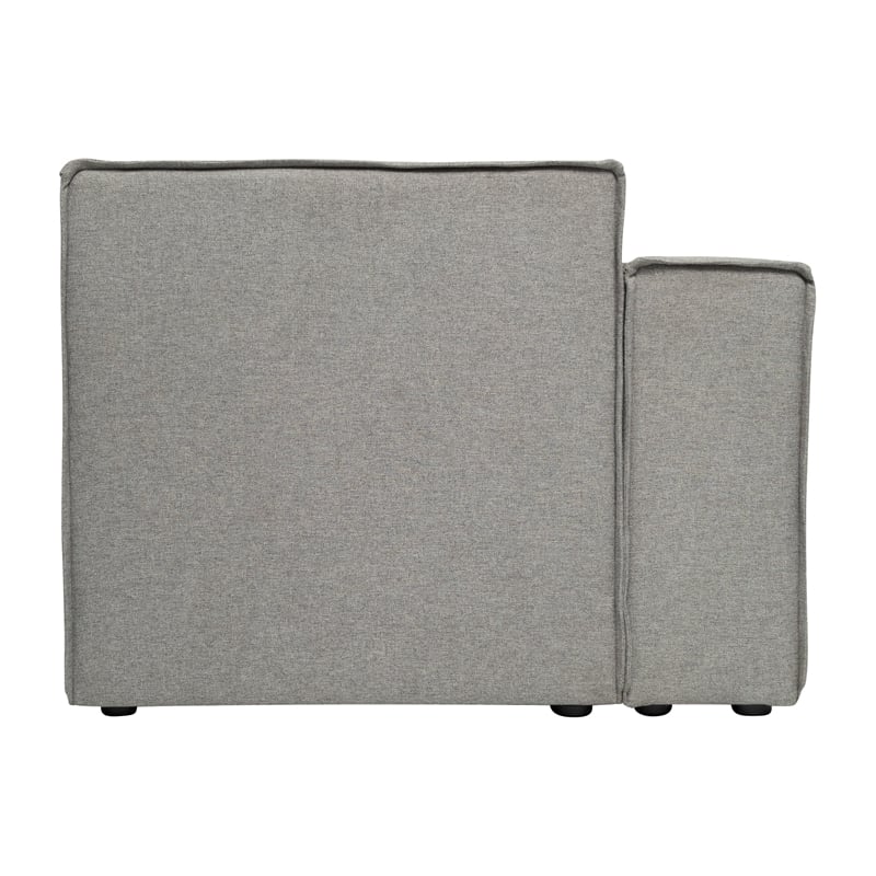 Pemberly Row Modular Sectional Sofa Left Side Chair with Armrest in Gray