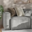 Pemberly Row Modular Sectional Sofa Left Side Chair with Armrest in Gray