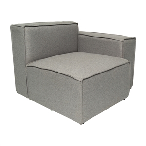 Pemberly Row Modular Sectional Sofa Right Side Chair with Armrest in Gray