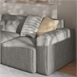Pemberly Row Modular Sectional Sofa Right Side Chair with Armrest in Gray