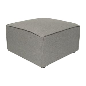 Pemberly Row Contemporary Modular Sectional Sofa Ottoman in Gray