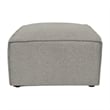 Pemberly Row Contemporary Modular Sectional Sofa Ottoman in Gray