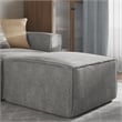 Pemberly Row Contemporary Modular Sectional Sofa Ottoman in Gray