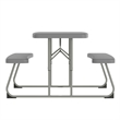 Pemberly Row Indoor/Outdoor Kids Gray Folding Picnic Table with Benches