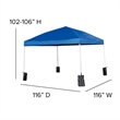 Pemberly Row 10' x 10' Blue Pop Up Canopy with Folding Table and Benches Set
