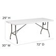 Pemberly Row 10' x 10' Blue Pop Up Canopy with Folding Table and 4 White Chairs