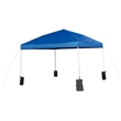 Pemberly Row 10' x 10' Blue Pop Up Canopy Tent and 6' Bi-Fold Table with Case