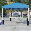 Pemberly Row 10' x 10' Blue Pop Up Canopy Tent and 6' Bi-Fold Table with Case