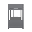 Pemberly Row Twin Over Twin Solid Wood Bunk Bed Frame for Kids in Gray
