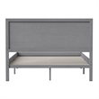 Pemberly Row Solid Wood Full Platform Bed with Headboard and Slats in Gray