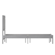 Pemberly Row Solid Wood Full Platform Bed with Headboard and Slats in Gray