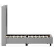 Pemberly Row Full Upholstered Platform Bed with Channel Stitched Headboard