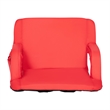 Pemberly Row Extra Wide Reclining Backpack Stadium Chair with Armrests in Red