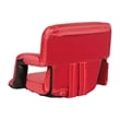 Pemberly Row 2 Pack Reclining Backpack Padded Stadium Chairs with Armrests - Red