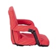 Pemberly Row 2 Pack Reclining Backpack Padded Stadium Chairs with Armrests - Red