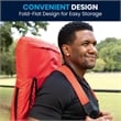 Pemberly Row 2 Pack Reclining Backpack Padded Stadium Chairs with Armrests - Red
