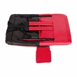 Pemberly Row Backpack Reclining Padded Stadium Chairs with Armrests in Red