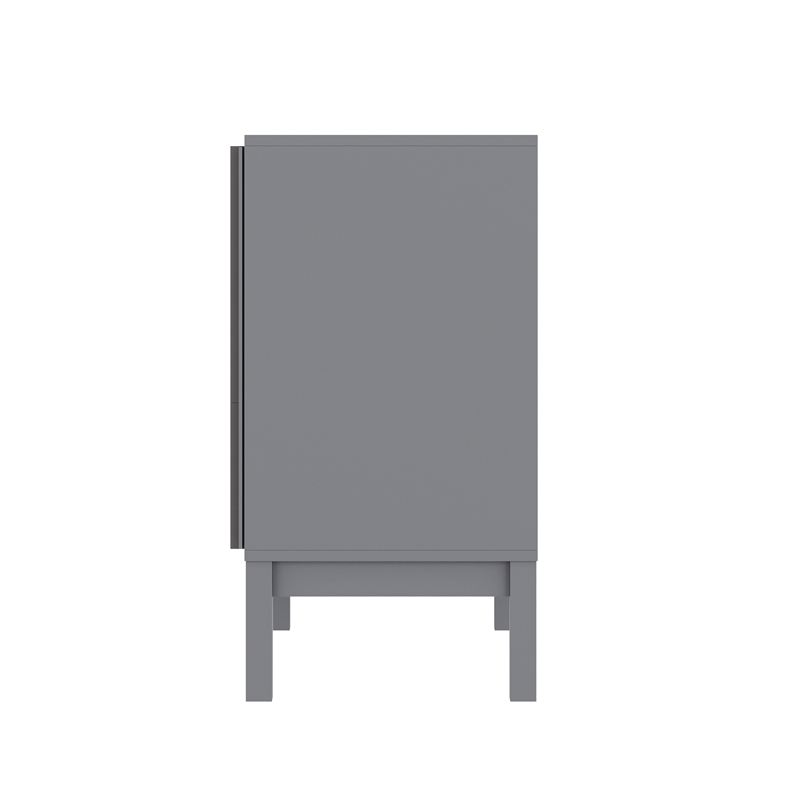 Pemberly Row 3-Drawer Kids Dresser with Smooth Bearing Slides in Gray