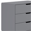Pemberly Row 3-Drawer Kids Dresser with Smooth Bearing Slides in Gray