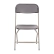 Pemberly Row Wide and Tall Gray Plastic Folding Chairs Set of 4