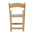 Pemberly Row Solid Wood Portable Folding Dining Chair in Oak
