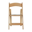 Pemberly Row Solid Wood Portable Folding Dining Chair in Oak