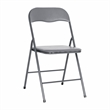 Pemberly Row 5 Piece Folding Card Table & Chair Set with Upholstered Top in Gray