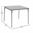 Pemberly Row 5 Piece Folding Card Table & Chair Set with Upholstered Top in Gray