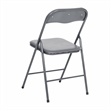 Pemberly Row 5 Piece Folding Card Table & Chair Set with Upholstered Top in Gray
