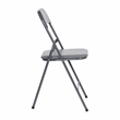 Pemberly Row 5 Piece Folding Card Table & Chair Set with Upholstered Top in Gray