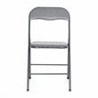 Pemberly Row 5 Piece Folding Card Table & Chair Set with Upholstered Top in Gray