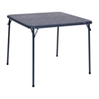 Pemberly Row 5 Piece Folding Card Table & Chair Set with Upholstered Top in Navy