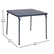 Pemberly Row 5 Piece Folding Card Table & Chair Set with Upholstered Top in Navy