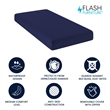 Pemberly Row Memory Foam Twin XL Cooling Mattress with Zippered Cover in Blue
