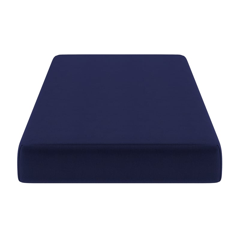 Pemberly Row Memory Foam Twin XL Cooling Mattress with Zippered Cover in Blue