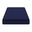 Pemberly Row Memory Foam Twin XL Cooling Mattress with Zippered Cover in Blue