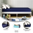 Pemberly Row Memory Foam Twin XL Cooling Mattress with Zippered Cover in Blue