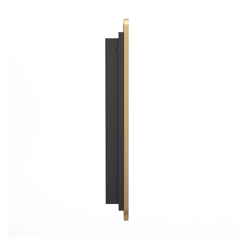 Pemberly Row 24x30 Recessed Bathroom Medicine Cabinet with Beveled Mirror - Gold